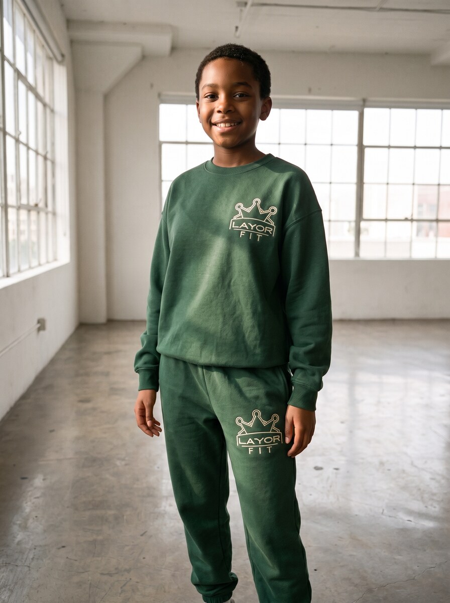 Kids' Lay 2-Piece Set in green