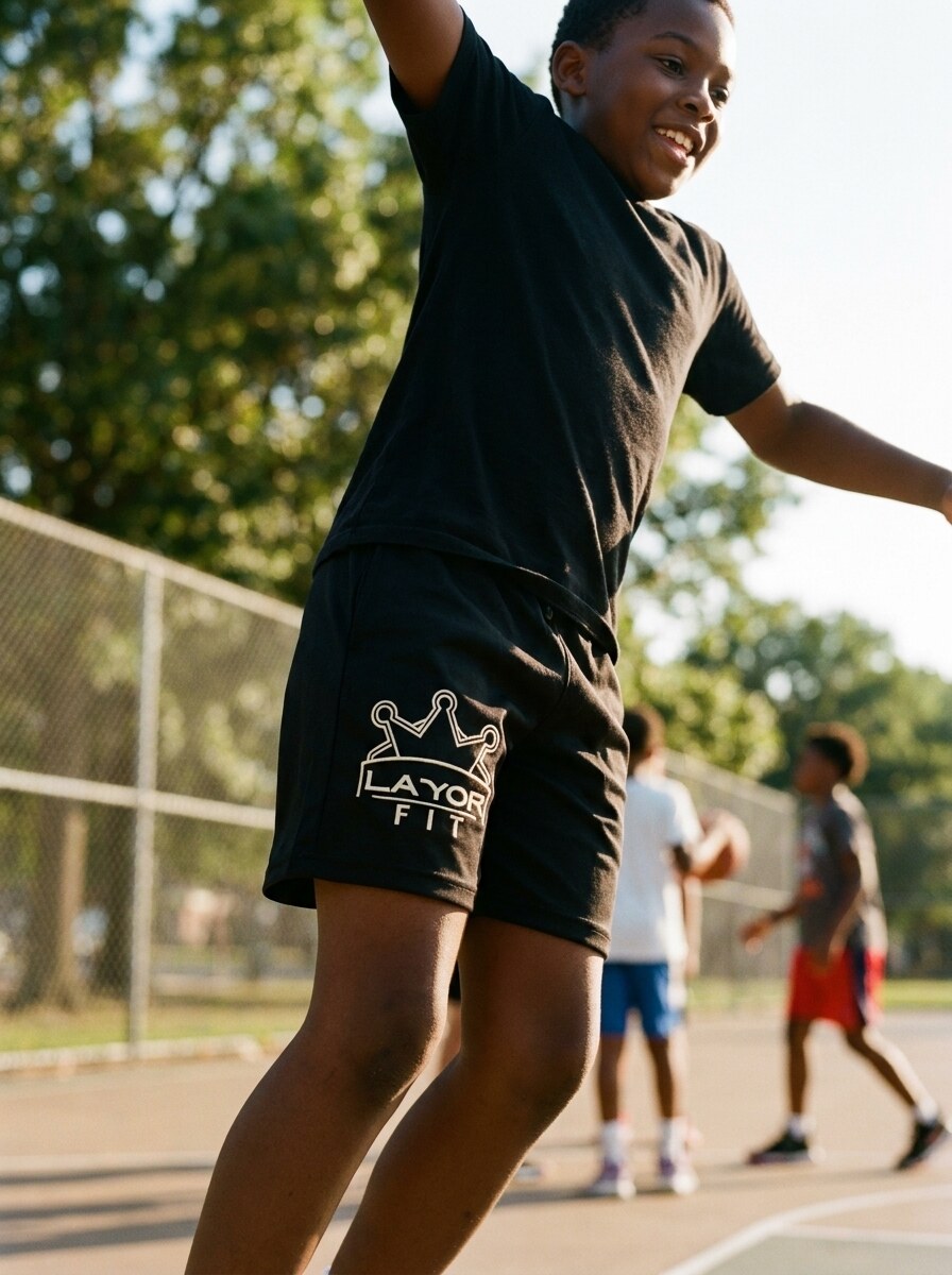 Kids' Fit Short in black