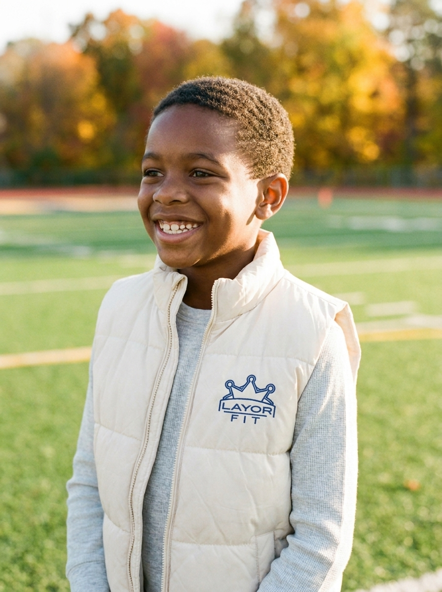 Kids' Field Vest in cream