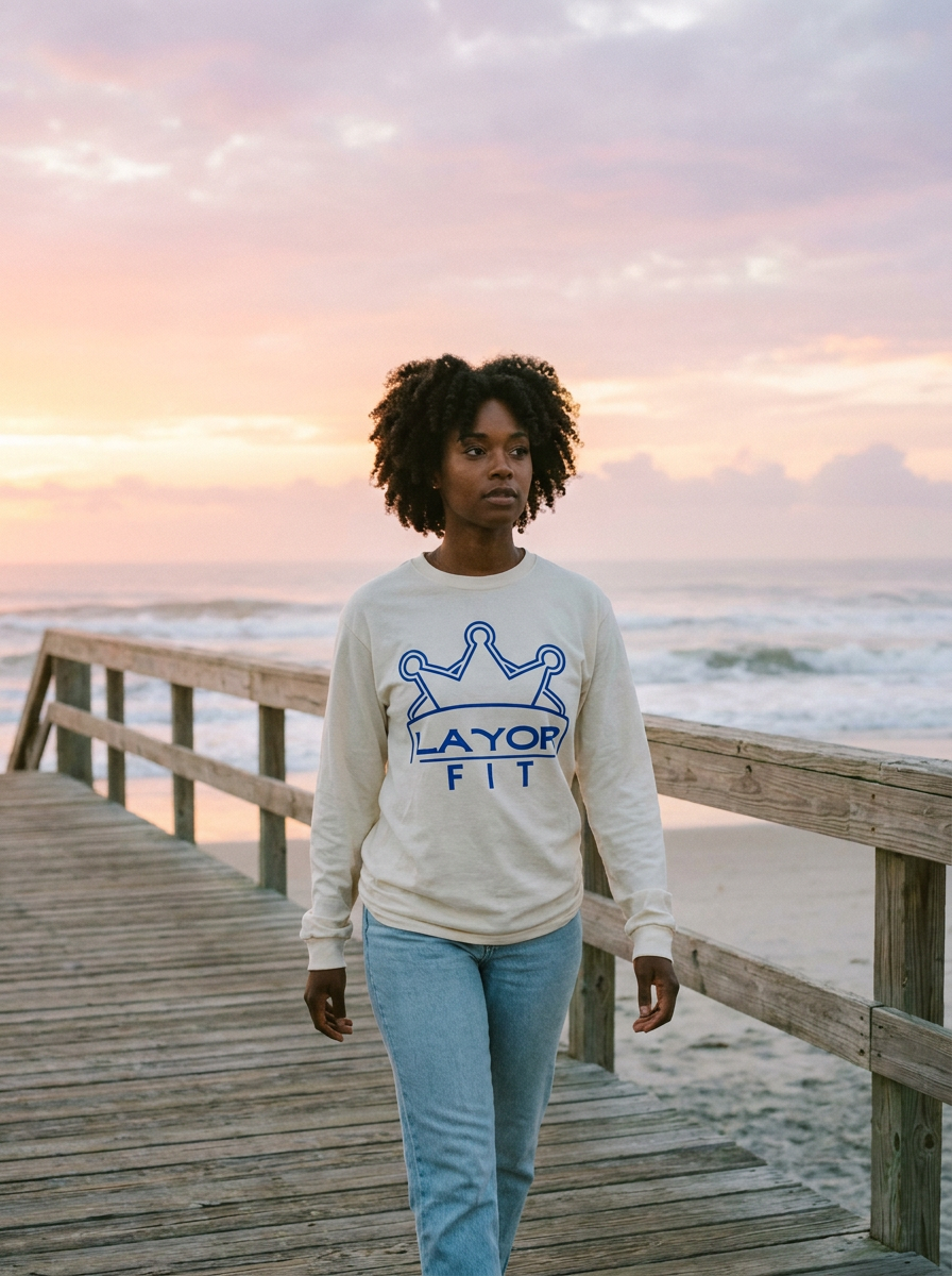 Long-sleeve in cream