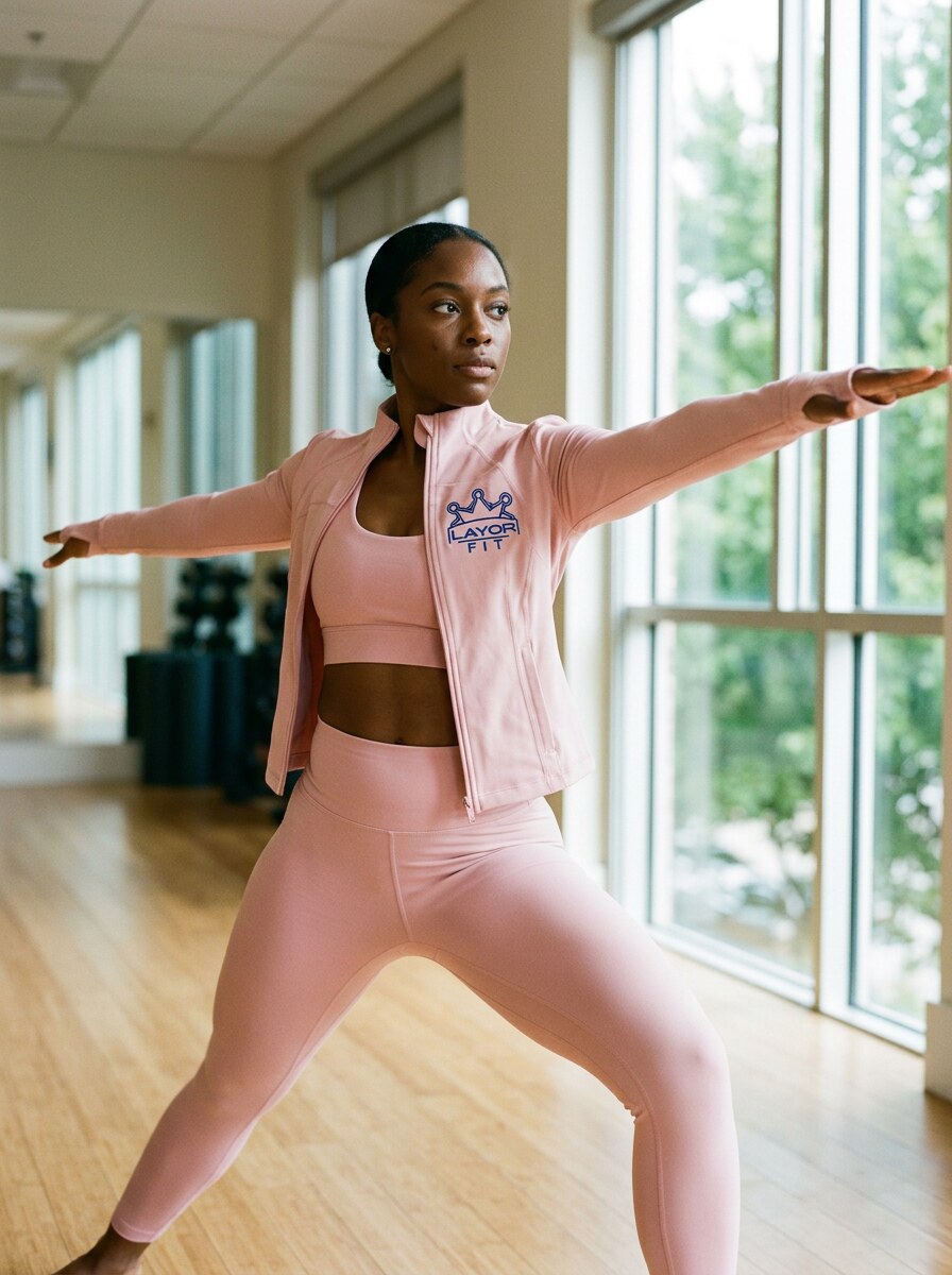 Layor Fit — Pink 3-Piece Set yoga studio