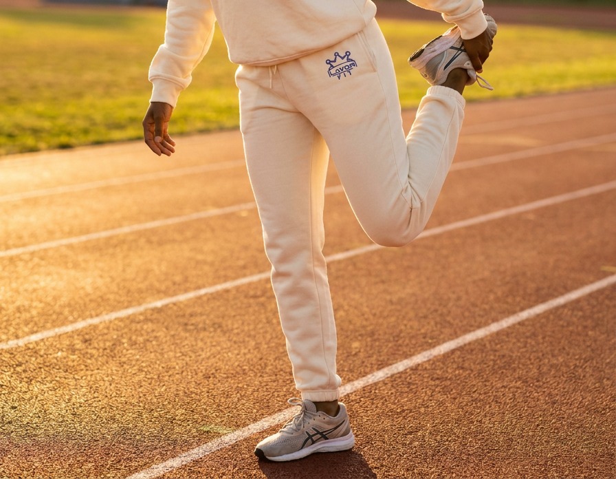 The Court Track Pant in cream
