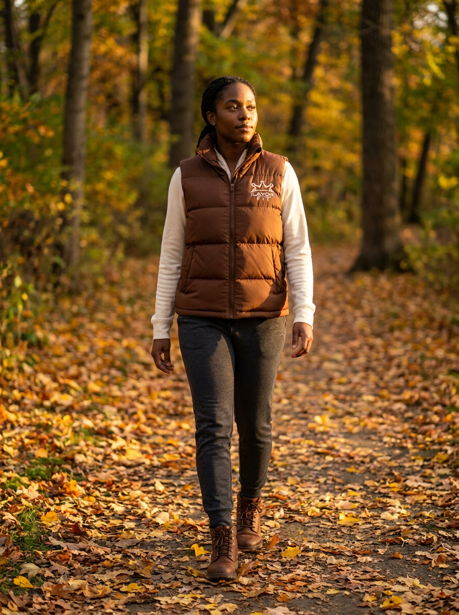 Layor Fit — Field Vest in brown autumn forest