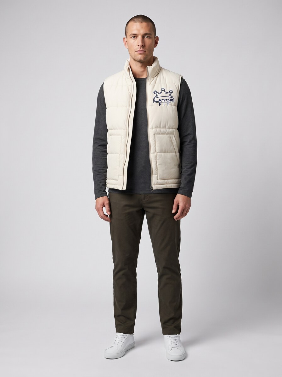 Field Vest in cream