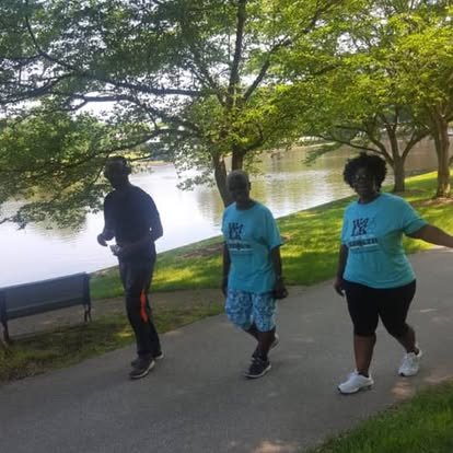 Royal Athletes community walk participants