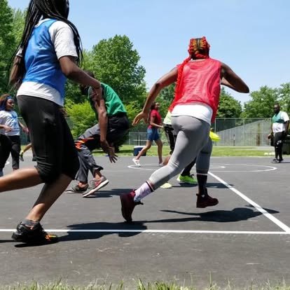 Kids playing at a Royal Athletes community event